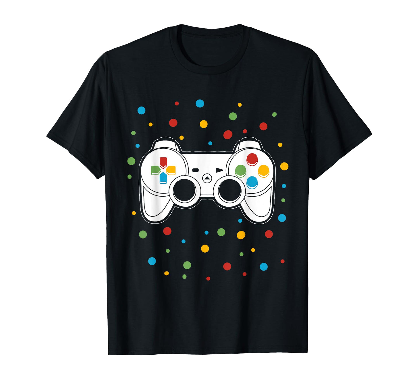 Dot Video Game Gamer Colorful Polka Dot Boy Kid Teen Youth T-Shirt