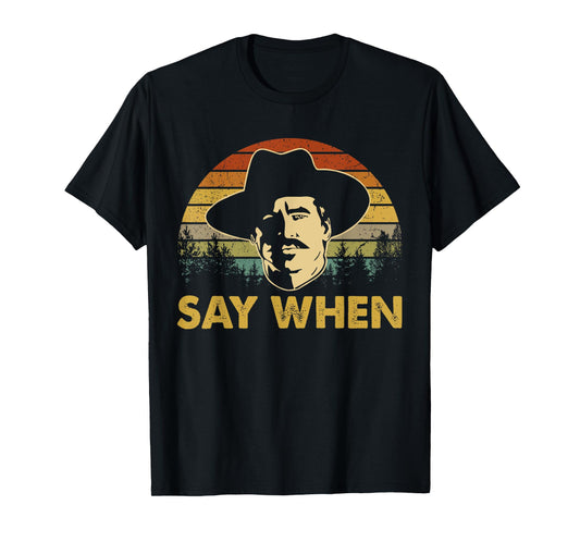 Say Graphic Cowboy Boots Vintage Art Adorable Costume When T-Shirt