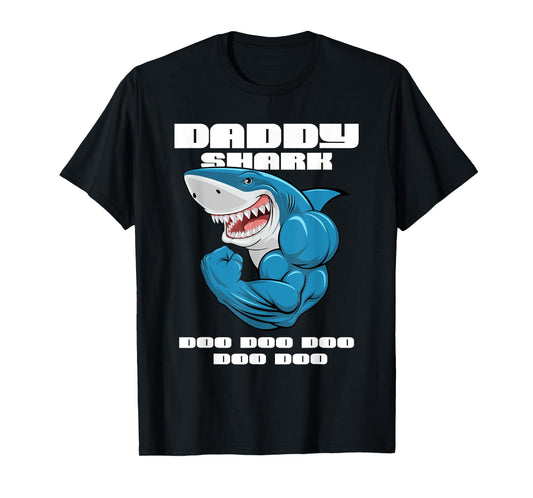 Daddy Shark shirt Funny Fathers Day gift for Kids Mens dad T-Shirt