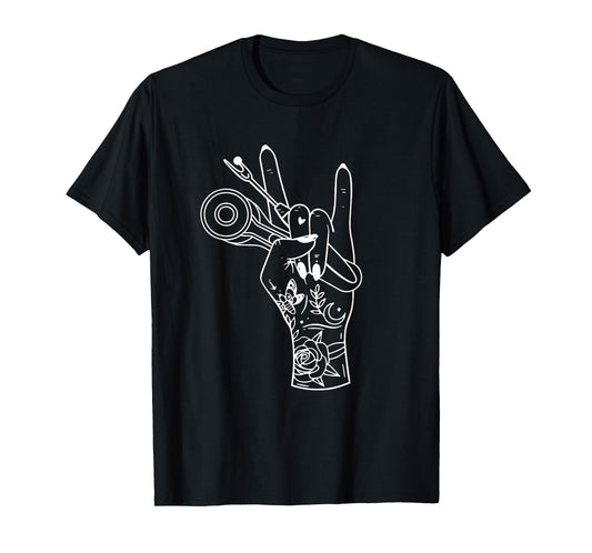 Tattooed Rock Hand Sewing Lovers Mom - Sewing Rock T-Shirt