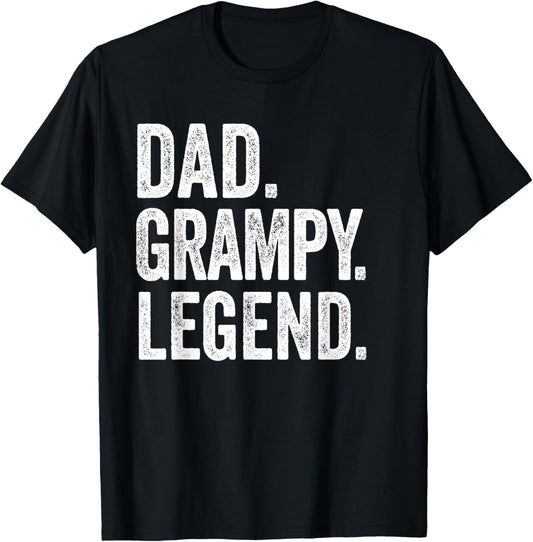Dad Grampy Legend - Vintage Distressed Bold Grampy Graphic T-Shirt