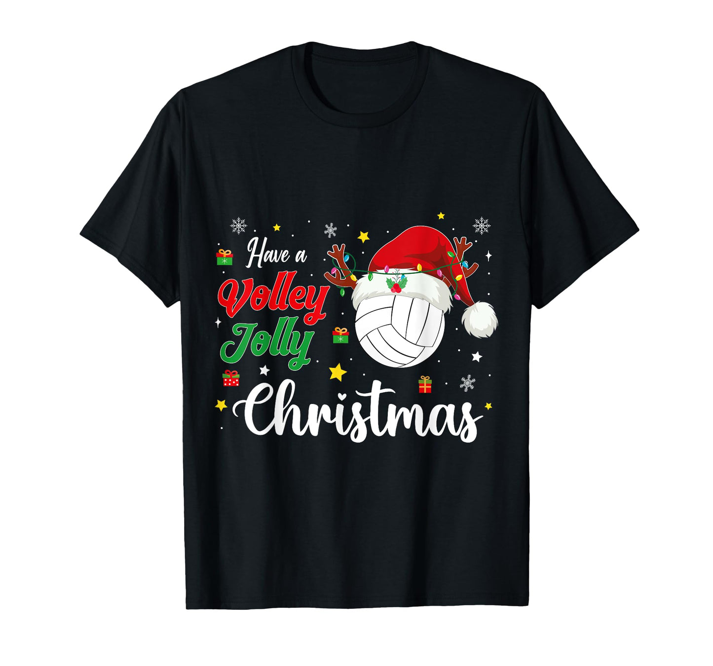 Christmas Volleyball Player Have a Volley Jolly Christmas T-Shirt