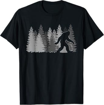 Vintage Bigfoot Sasquatch Gifts Father Day BigFoot Walking T-Shirt