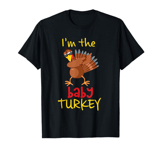 Baby Turkey Matching Family Group Thanksgiving Party T-Shirt