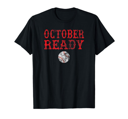Vintage October Ready Playoff Baseball Shirt for Men Women T-Shirt