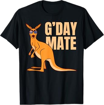 Australia G'Day Mate Shirt Funny Kangaroo Australian Symbol T-Shirt