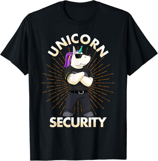 Unicorn Security Birthday Mens Boys Dad Gift T-Shirt