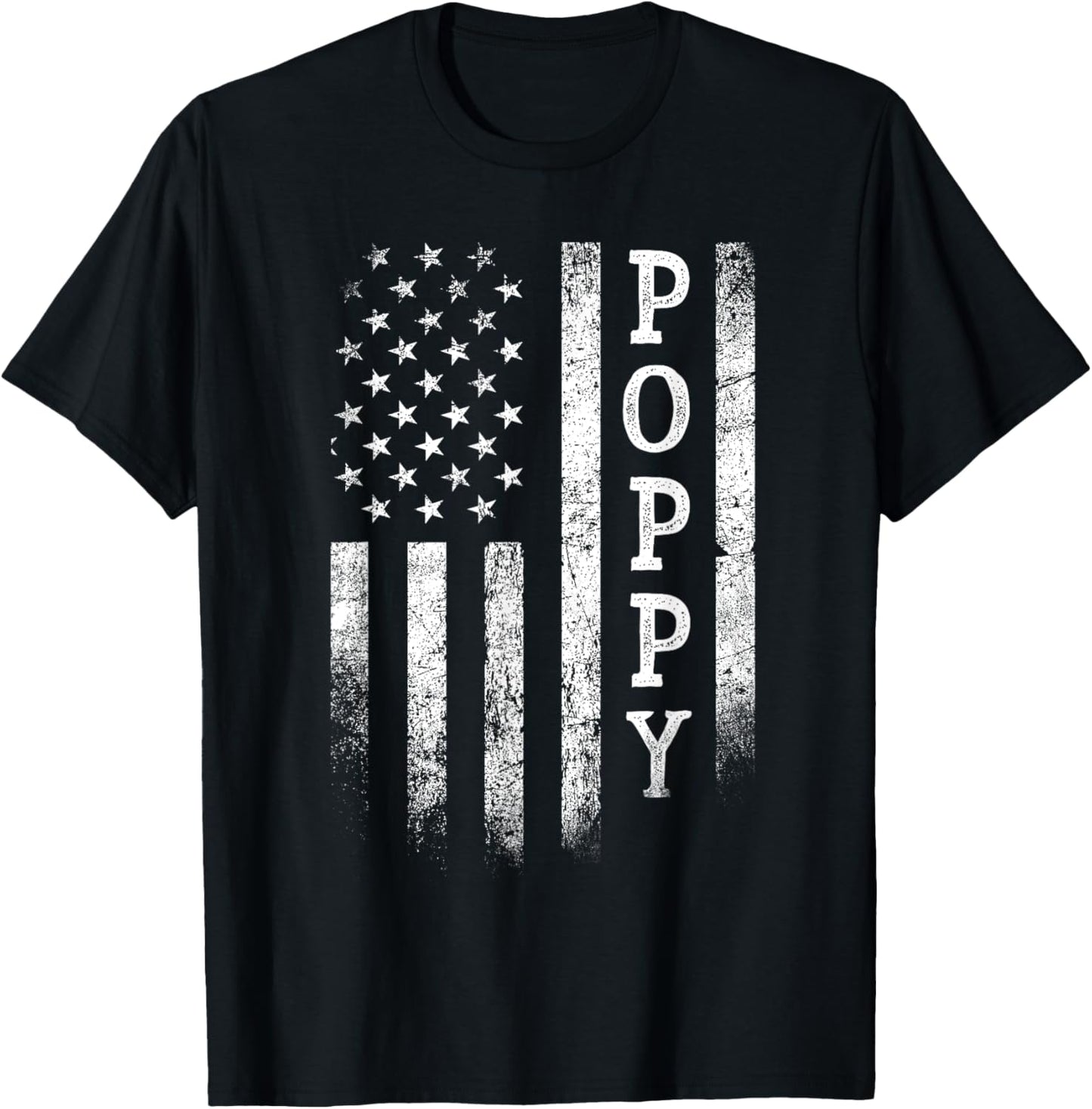 Poppy American Flag Poppy Gifts Patriotic Father's Day T-Shirt
