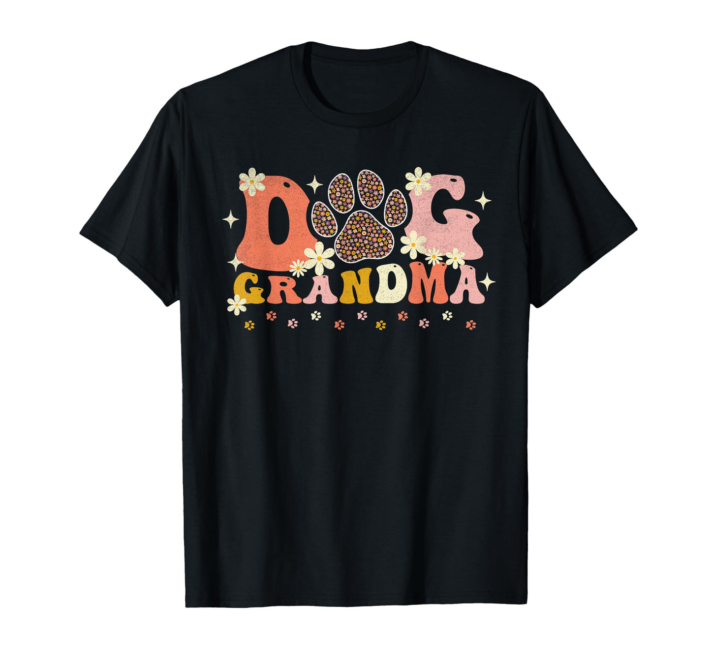 Groovy Dog Grandma Owner Mama Grandma Dog Lovers Men Women T-Shirt