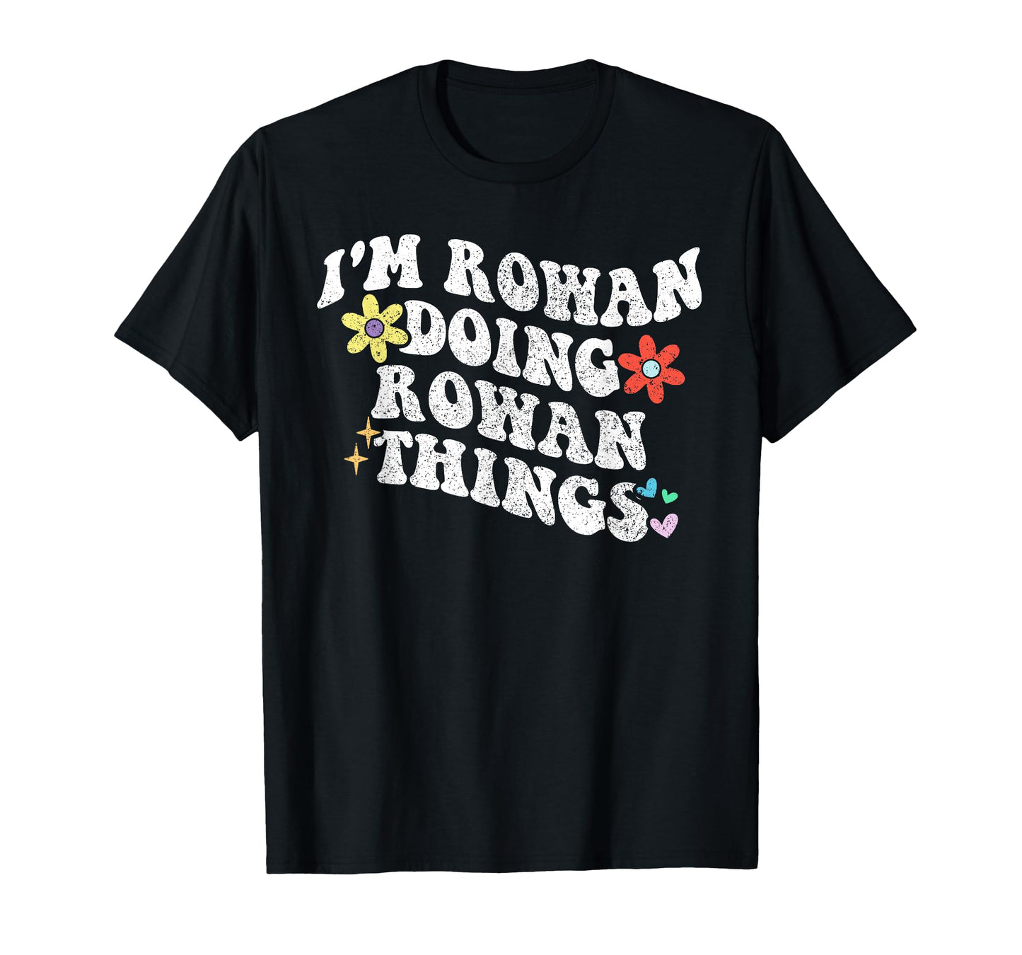 Retro Groovy Im ROWAN Doing ROWAN Things Funny Mother's Day T-Shirt