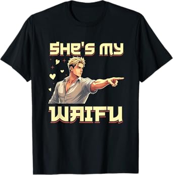 She's My Waifu He's My Husbando Anime Couples Matching T-Shirt