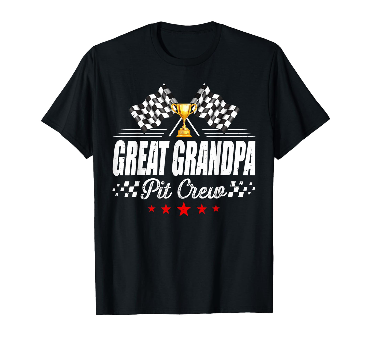 Great Grandpa Pit Crew Race Car Racing Birthday Party T-Shirt