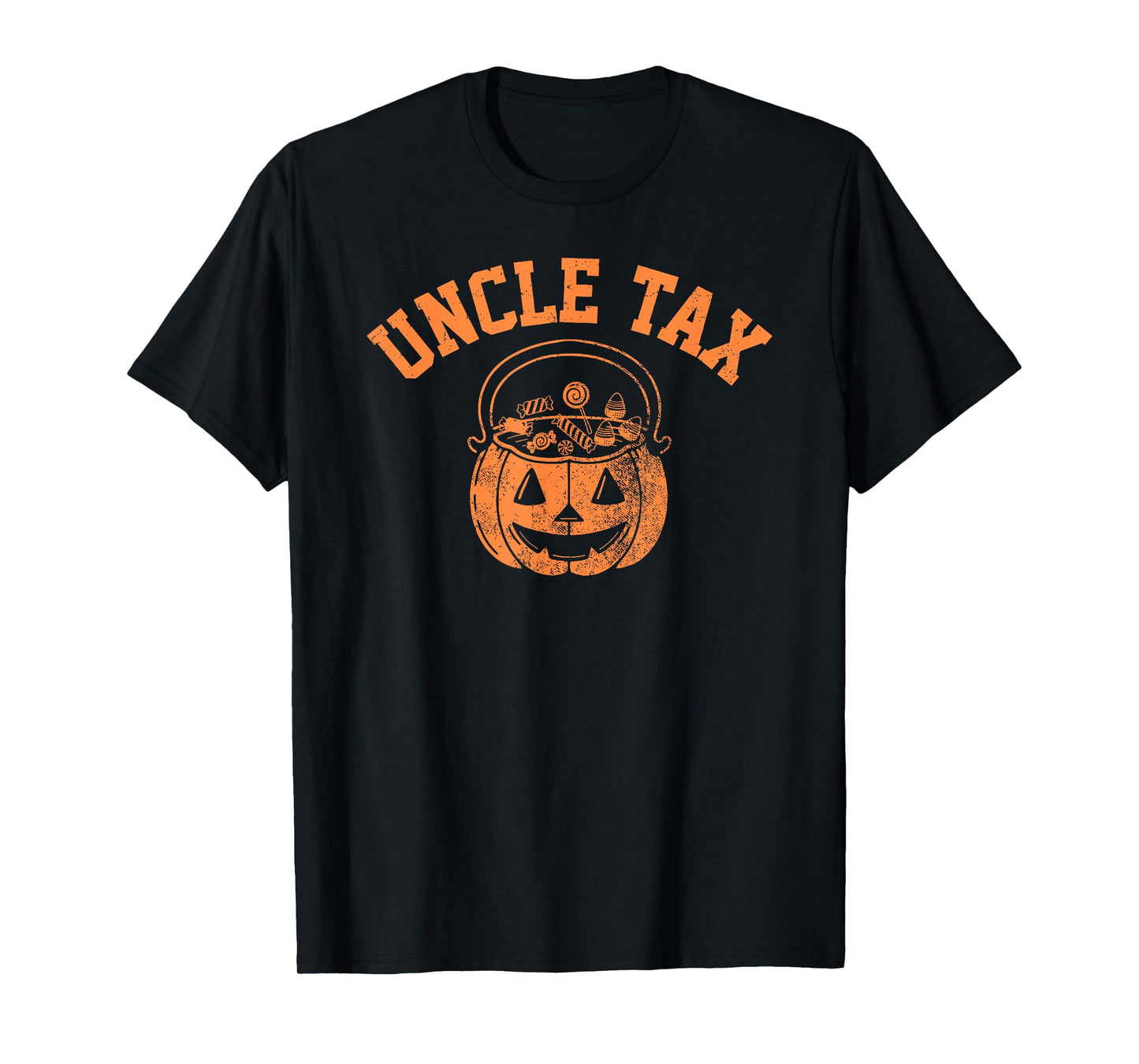 Halloween Vintage Uncle Tax Pumpkin Spooky Trick-or-Treat T-Shirt