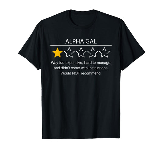 Alpha Gal Review - Way Too Expensive Would Not Recommend T-Shirt