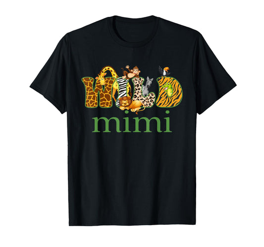 Mimi of The Wild One Zoo Birthday Safari Jungle Family T-Shirt