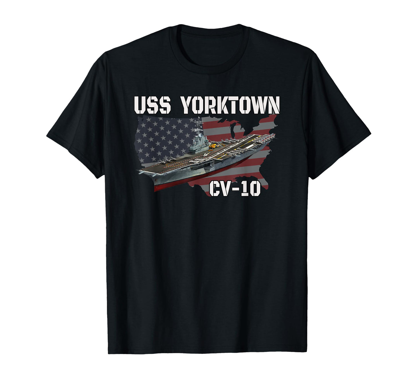 USS Yorktown CV-10 Aircraft Carrier Veterans Day Grandpa T-Shirt
