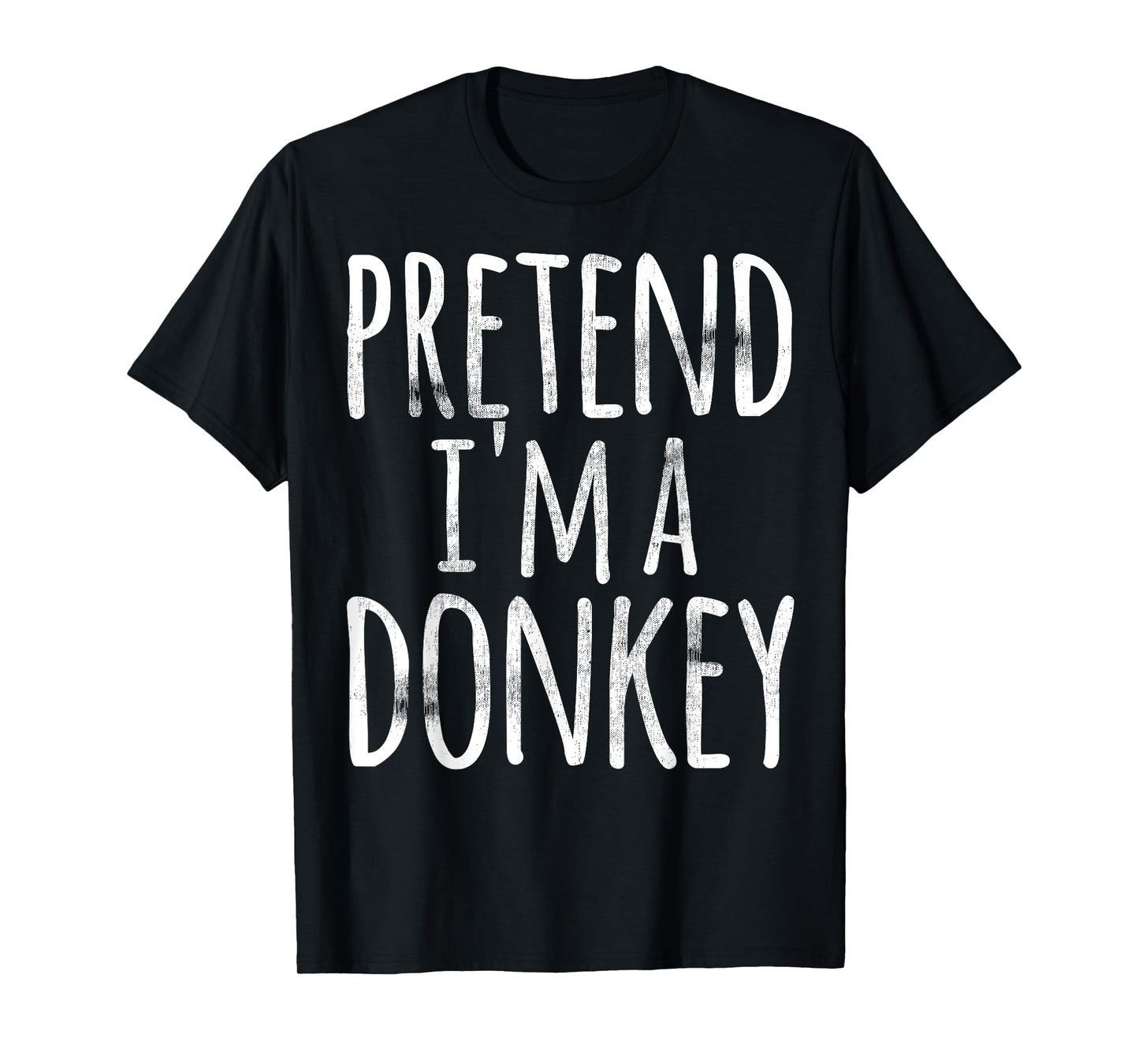 Funny Easy Lazy Halloween PRETEND I'M A DONKEY Costume T-Shirt