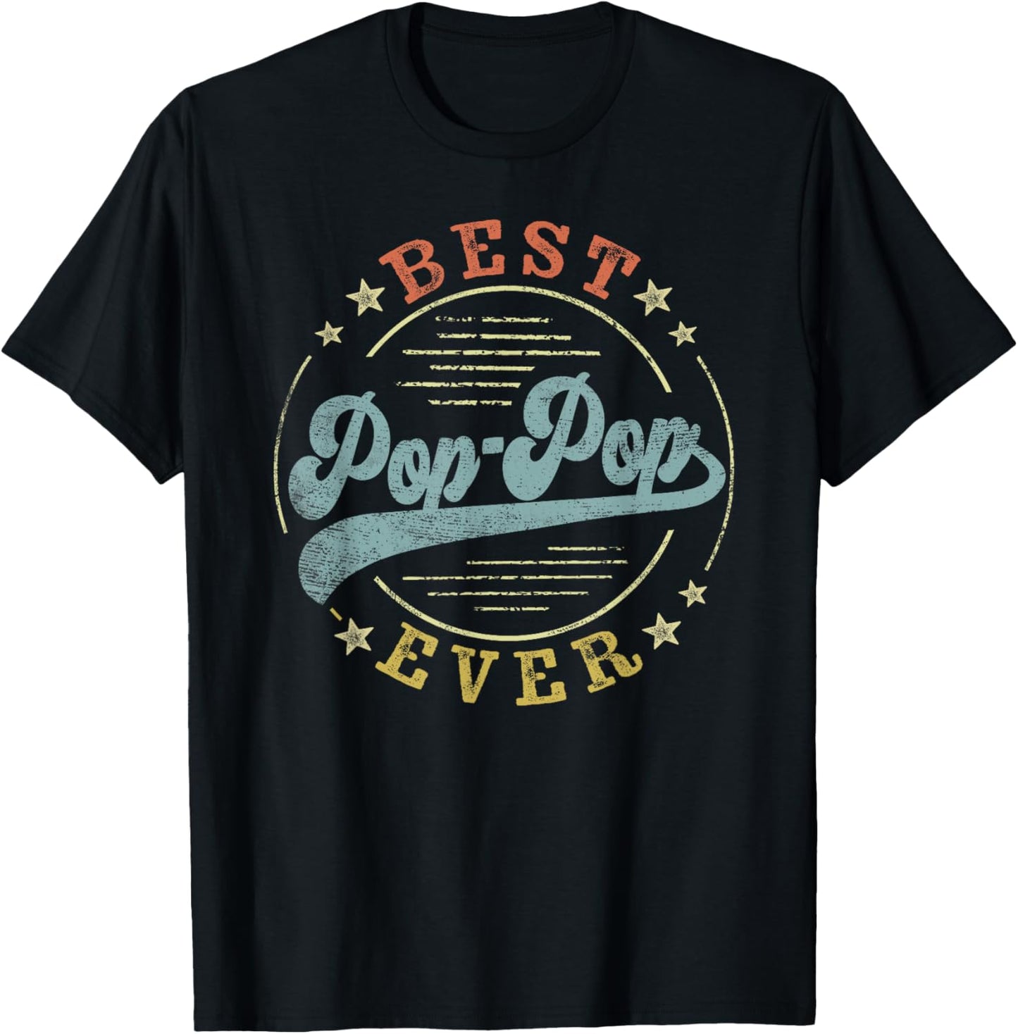 Best Pop-Pop Ever Father's Day PopPop Gifts Vintage Emblem T-Shirt