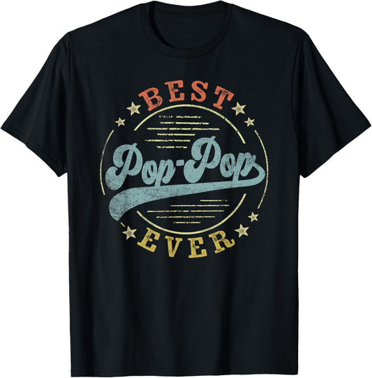 Best Pop-Pop Ever Father's Day PopPop Gifts Vintage Emblem T-Shirt