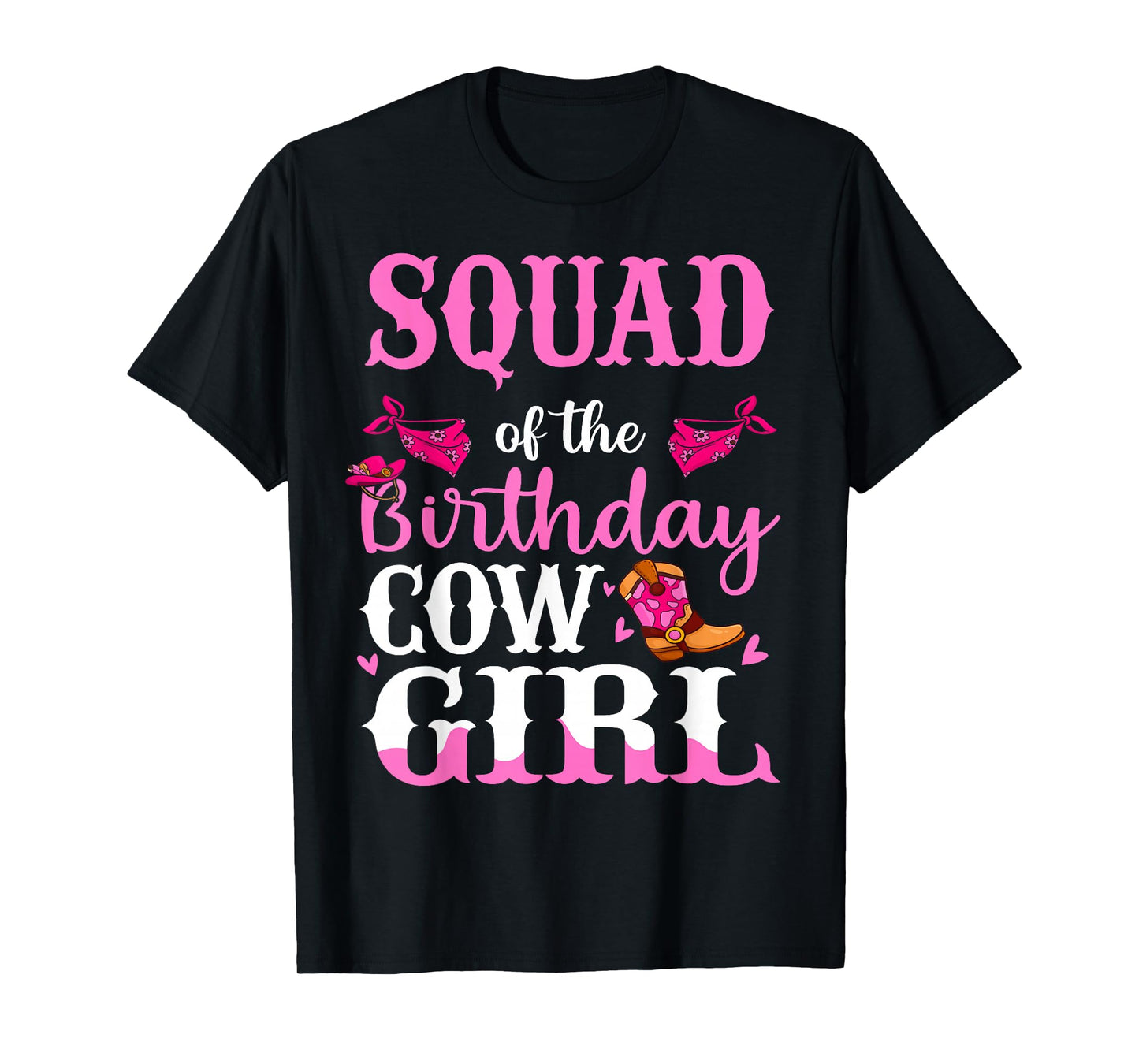 Squad of The Birthday Cowgirl Team Rodeo Bday Girl Party T-Shirt