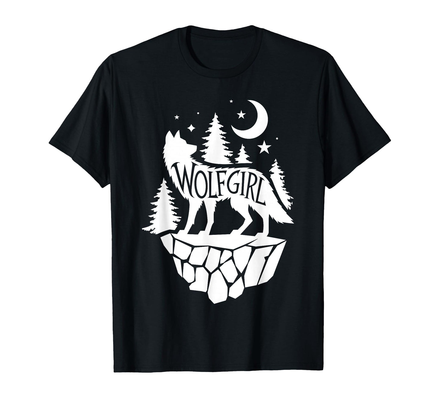 Cute Wolf Art for Women Girls Howling Wolves Wolf Lover T-Shirt