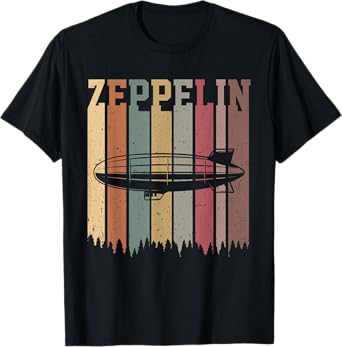 Vintage Classic Rock Music 90s Dirigible Airship Zeppelin T-Shirt