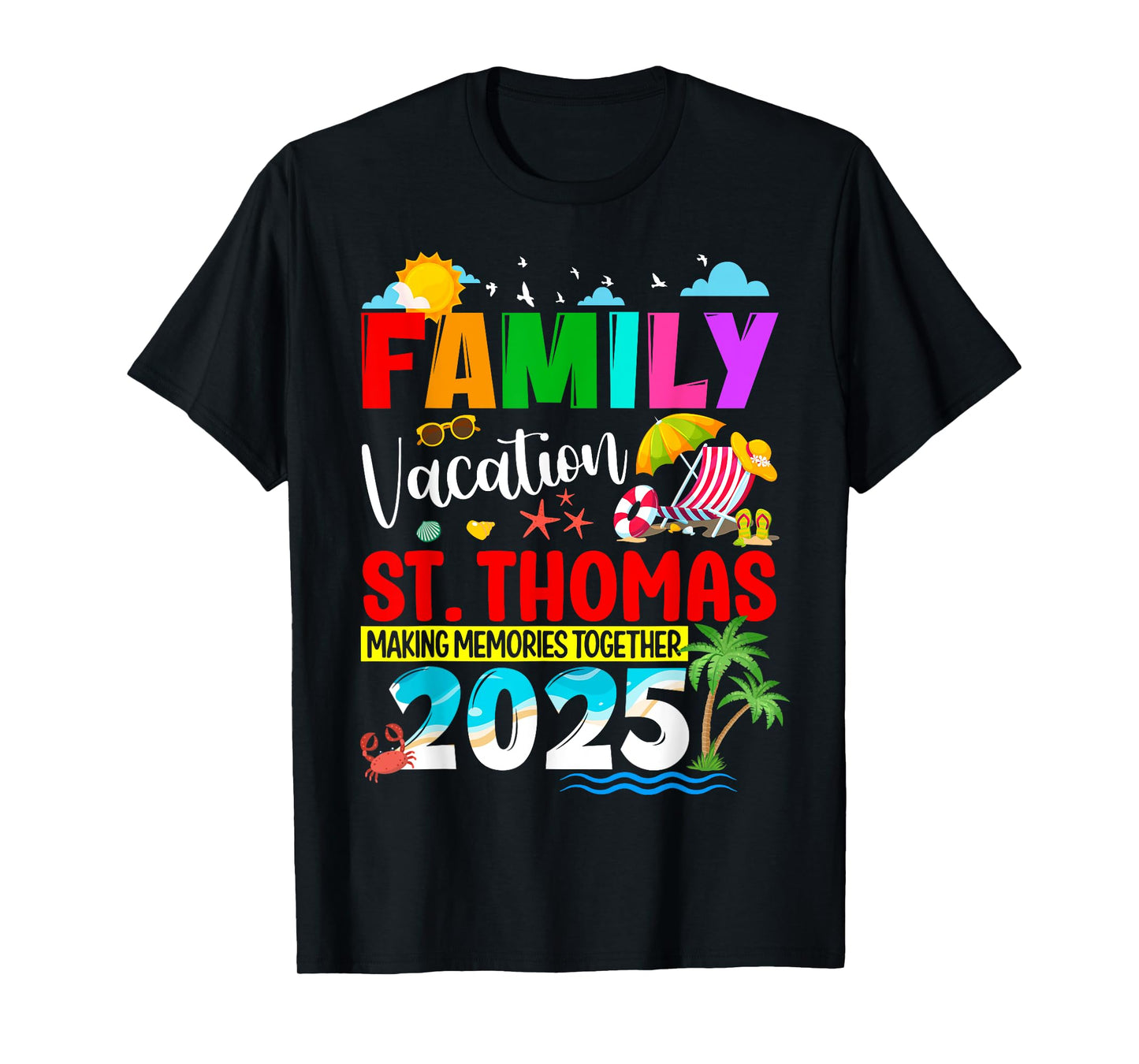 St. Thomas Family Vacation 2025 Matching Family Summer Trip T-Shirt