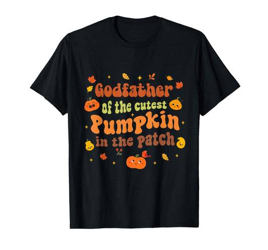 Mens Godfather of The Cutest Pumpkin in The Patch Fall Halloween T-Shirt