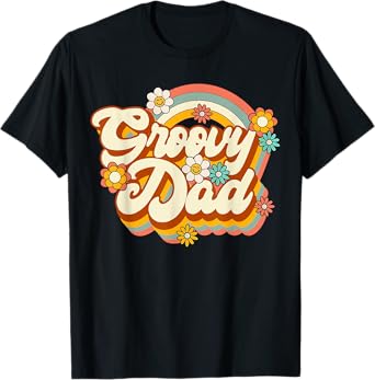 Retro Groovy Dad Family Birthday 60s 70s Hippie Costume T-Shirt