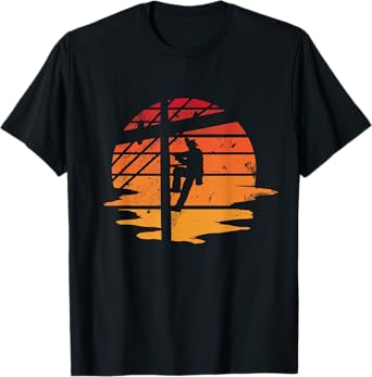Vintage Distressed Lineman Shirt for Power Pole electricians T-Shirt