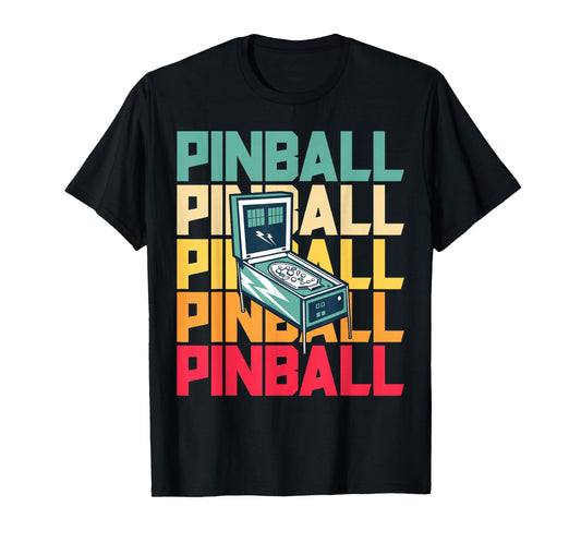 Pinball Shirt Retro Vintage Arcade Shirt Pinball Machine T-Shirt
