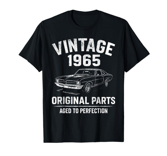 Vintage 1965 Original Parts Car 60 Years Old Birthday Men T-Shirt