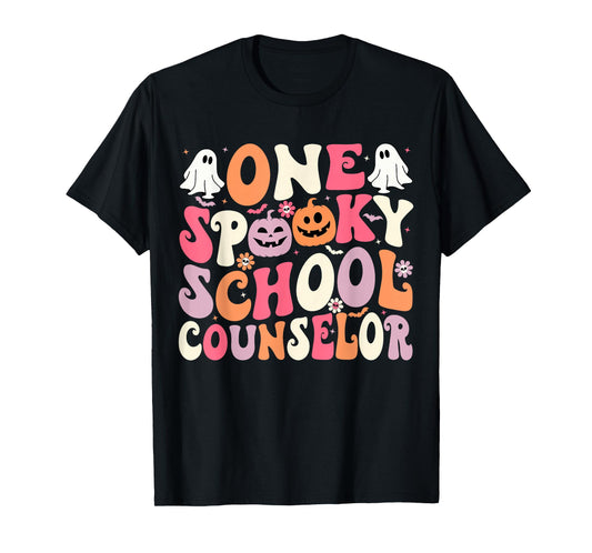 One Spooky School Counselor Halloween Teacher Counseling T-Shirt