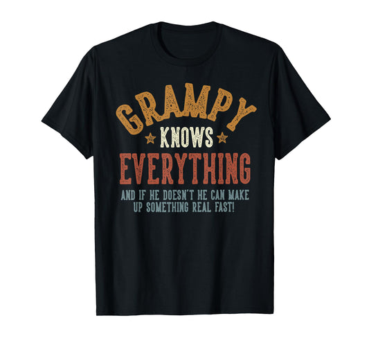 Grampy Knows Everything - Humorous Father's Day Grampy T-Shirt