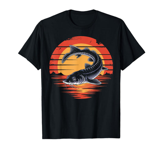 Vintage Sturgeon Fish Fishing Lover Retro Gifts Men Women T-Shirt
