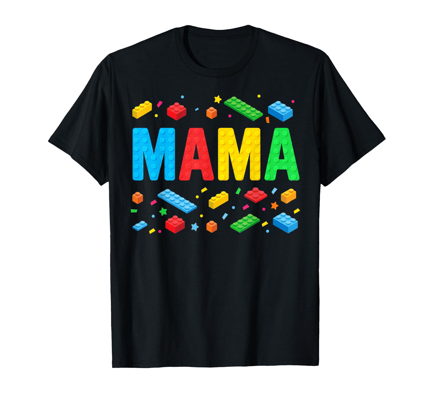 Mama Master Builder Building Bricks Blocks Funny Mothers Day T-Shirt