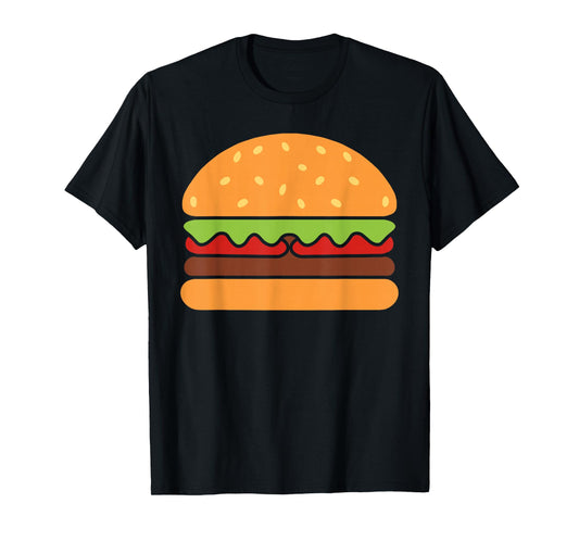 Cool Hamburger Art Men Women Minimalist Burger Cheeseburger T-Shirt