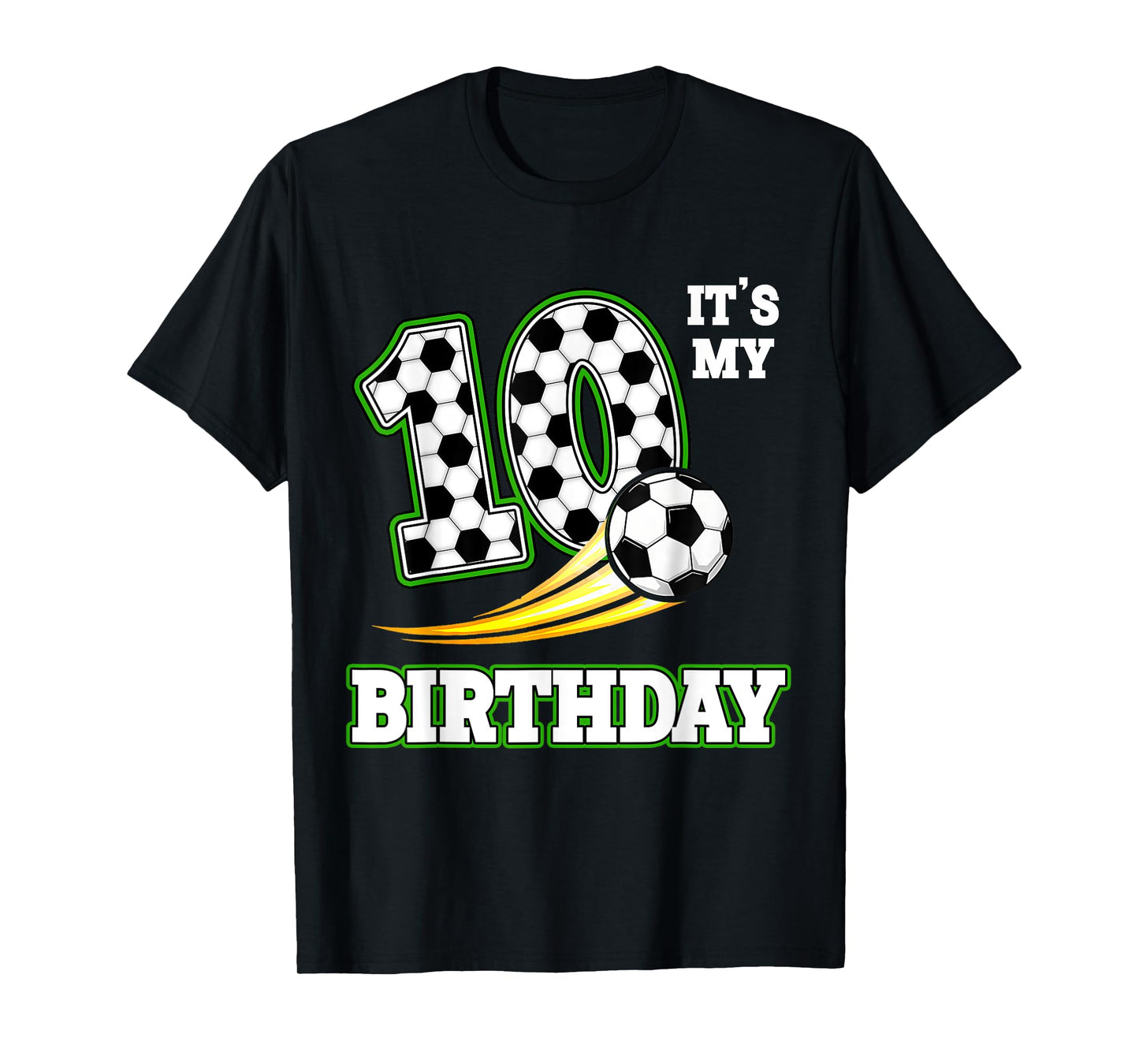 Its My 10th Birthday Soccer 10 Years Old Bday Football Boys T-Shirt