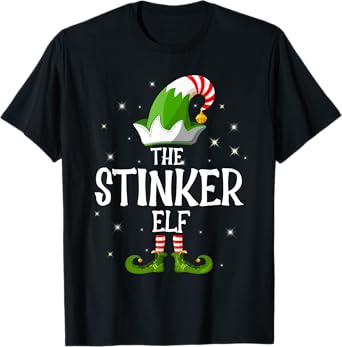 The Stinker Elf Family Matching Group Christmas T-Shirt