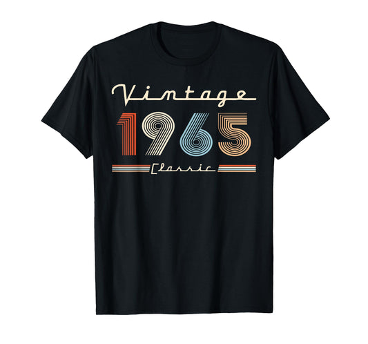 Vintage 60th Birthday Decorations Vintage 1965 60 Years Old T-Shirt
