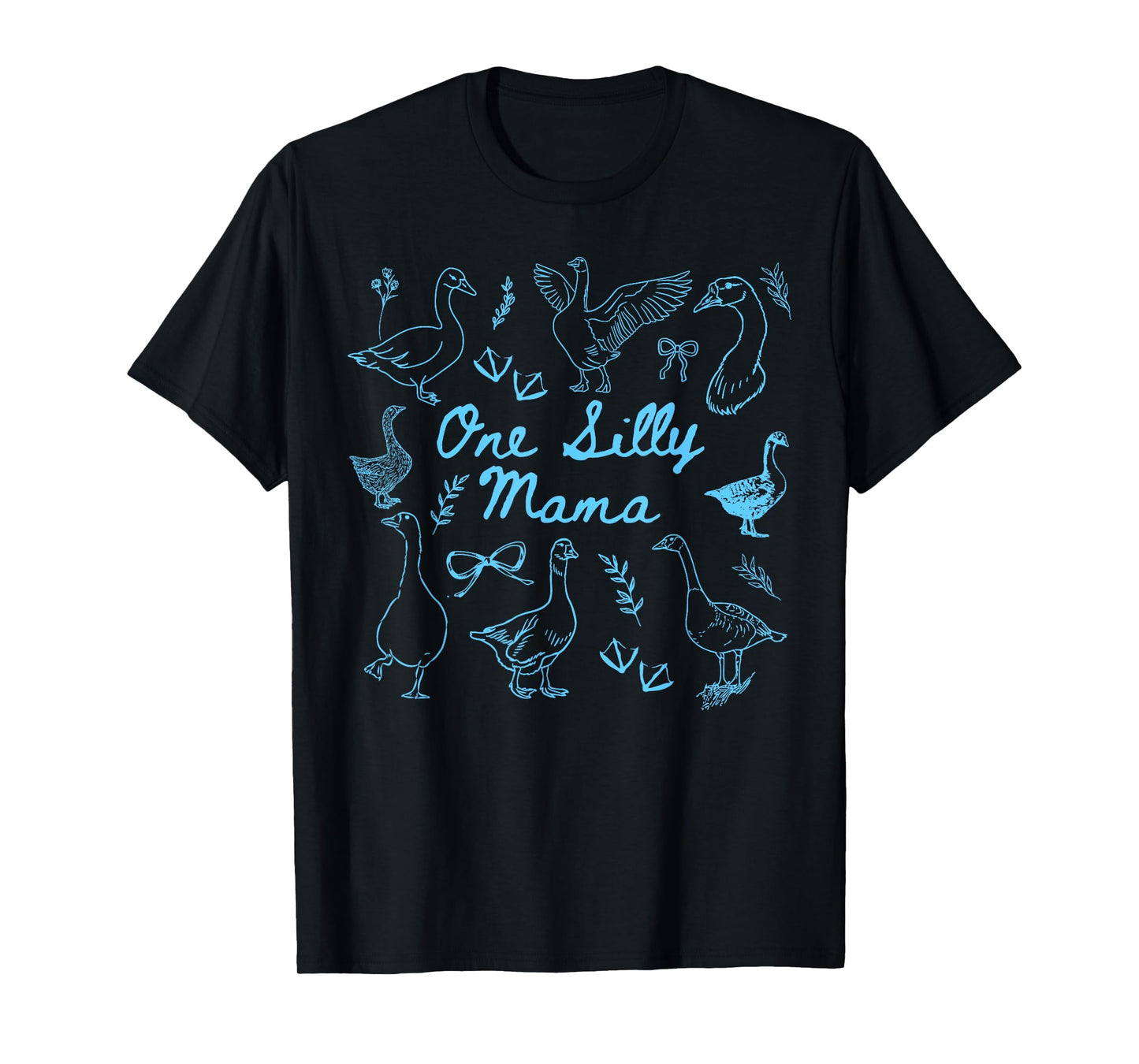 One Silly Goose 1st Birthday Matching Family One Silly Mom T-Shirt