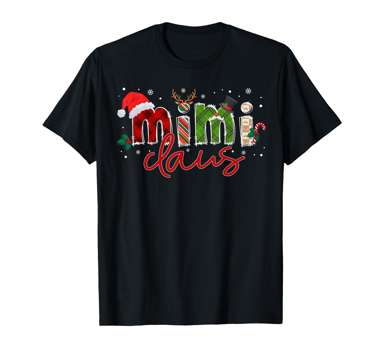 Mimi Claus Santa Claus Family Matching Christmas Pajama T-Shirt