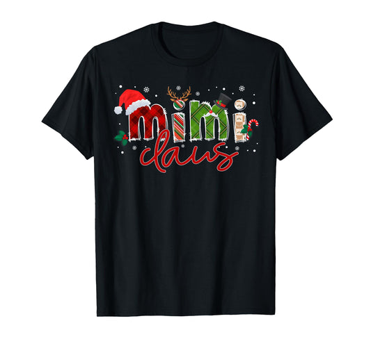 Mimi Claus Santa Claus Family Matching Christmas Pajama T-Shirt