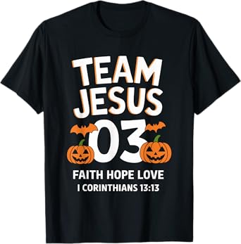 Christian - Team Jesus 03 Faith Hope Love Halloween T-Shirt