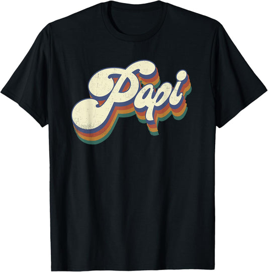 Papi Gifts Retro Vintage Father's Day Papi T-Shirt