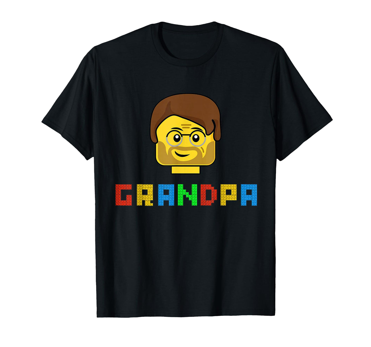 Unique Family Grandpa Master Builder Building Bricks Blocks T-Shirt