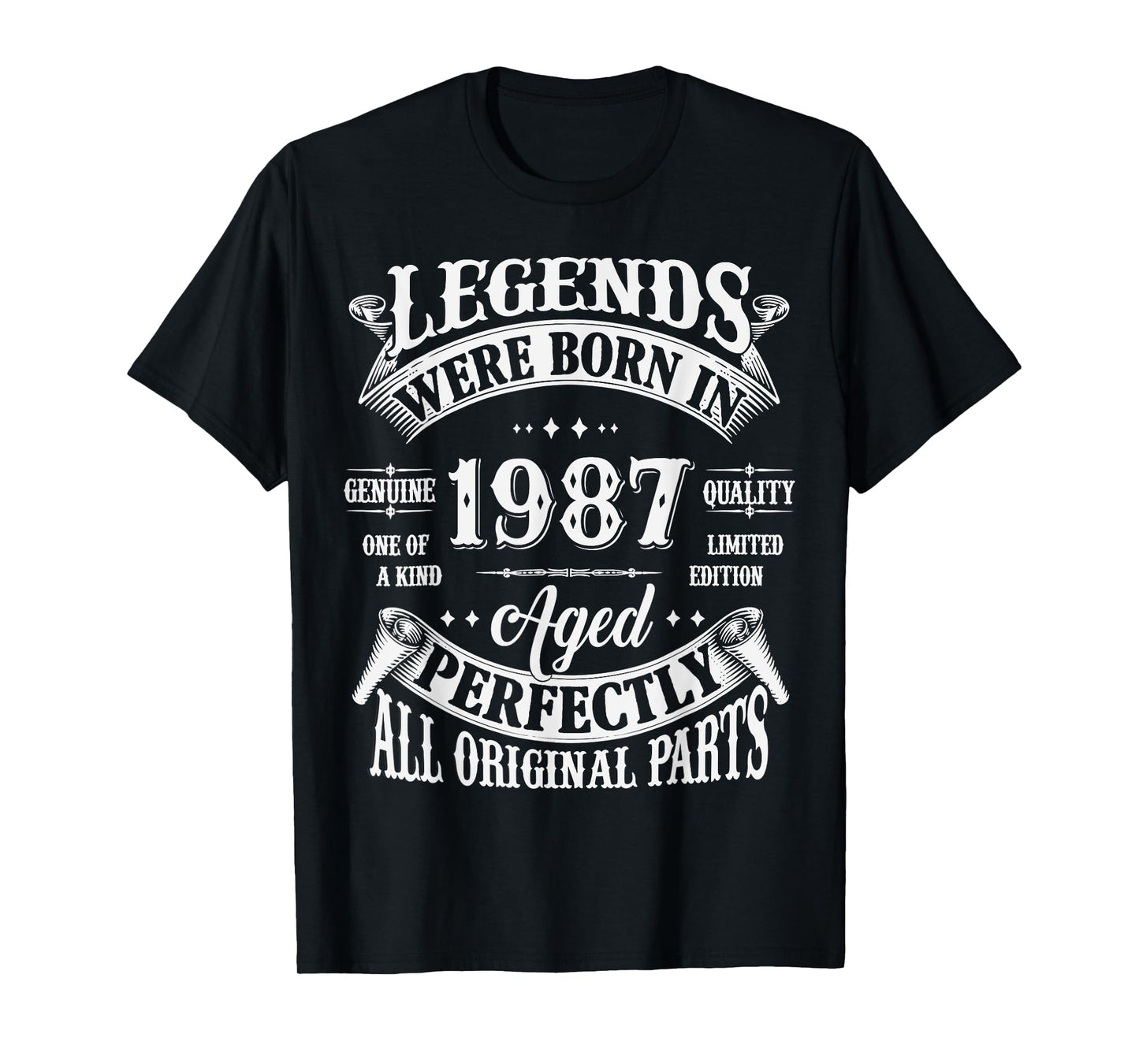 38th Birthday Tee 38 Years Old Vintage Legends Born In 1987 T-Shirt