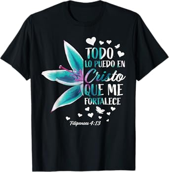 Christian Verse Gifts Religious Spanish Women Wife Mom Her T-Shirt