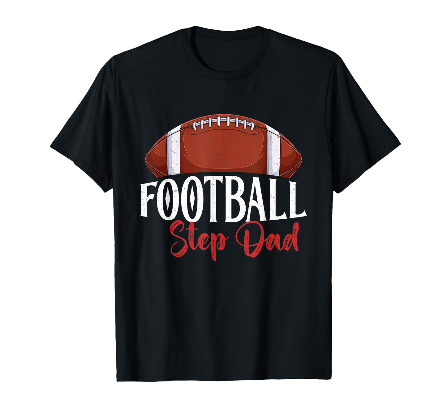 Proud American Football Step Dad Gifts For Father's Day Men T-Shirt
