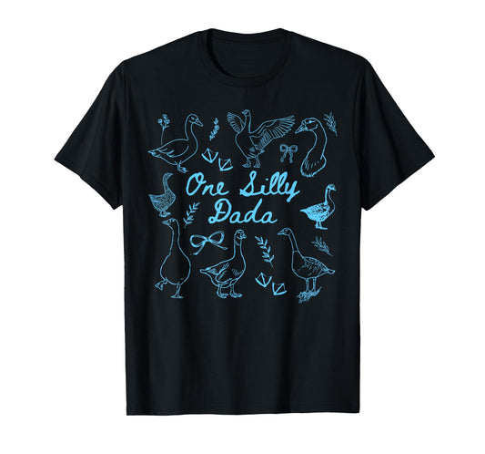 One Silly Goose 1st Birthday Matching Family One Silly Dada T-Shirt